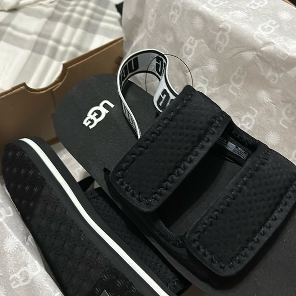 UGG slides with strap on the back